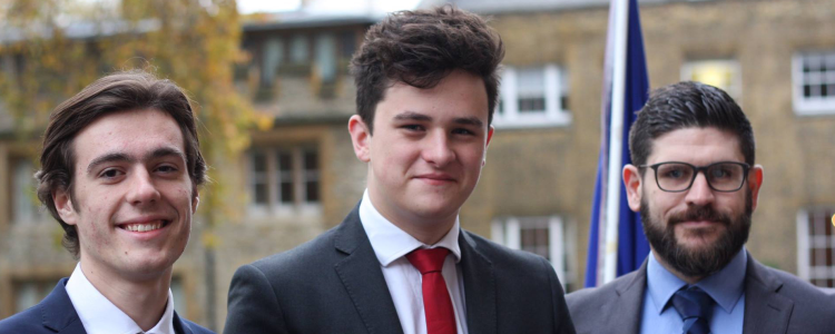 Calvin Winstanley and Josh Nicholson with Nathan Scott