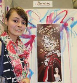 Sarah Hayter with part of her 'Best in Show' exhibit.