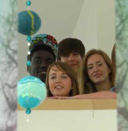 Through the Paper Lantern (l-r) student designers Nathaniel Amissah, Jo Cover, Lewis Blake and Alex Masters.