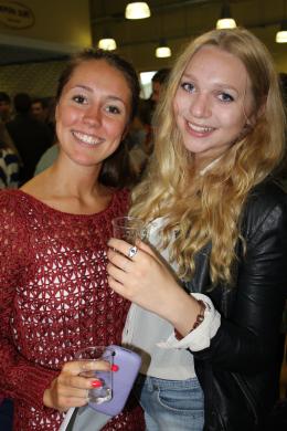 Lauren Terheege and Helen Walker celebrate