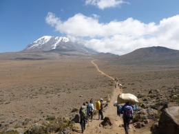 A day's trek to the base camp
