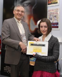 Phil Nutt presents Sophie Ferry with Rotary Award