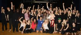 AS Performing Arts students with Jonathan Stewart