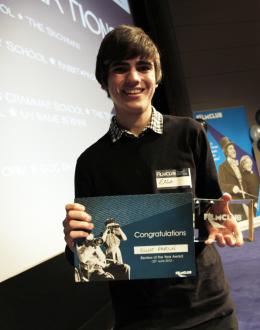 Elliot Pavelin who has been Awarded 'Reviewer of the Year' by the Filmclub