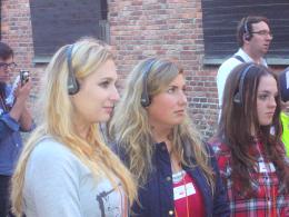 Jana, Alex and Clio at Auschwitz I