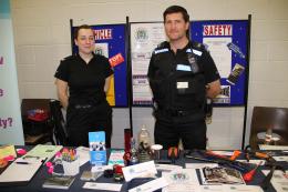 PC Mark Ranola, right, fronted the Hampshire Police stand