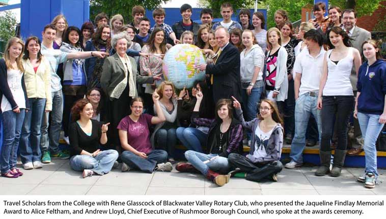 travel scholars with globe