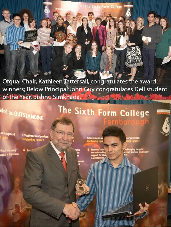 Awards winners at the College