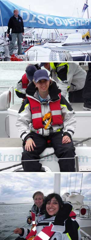 Emma Sweetman on board Discovery
